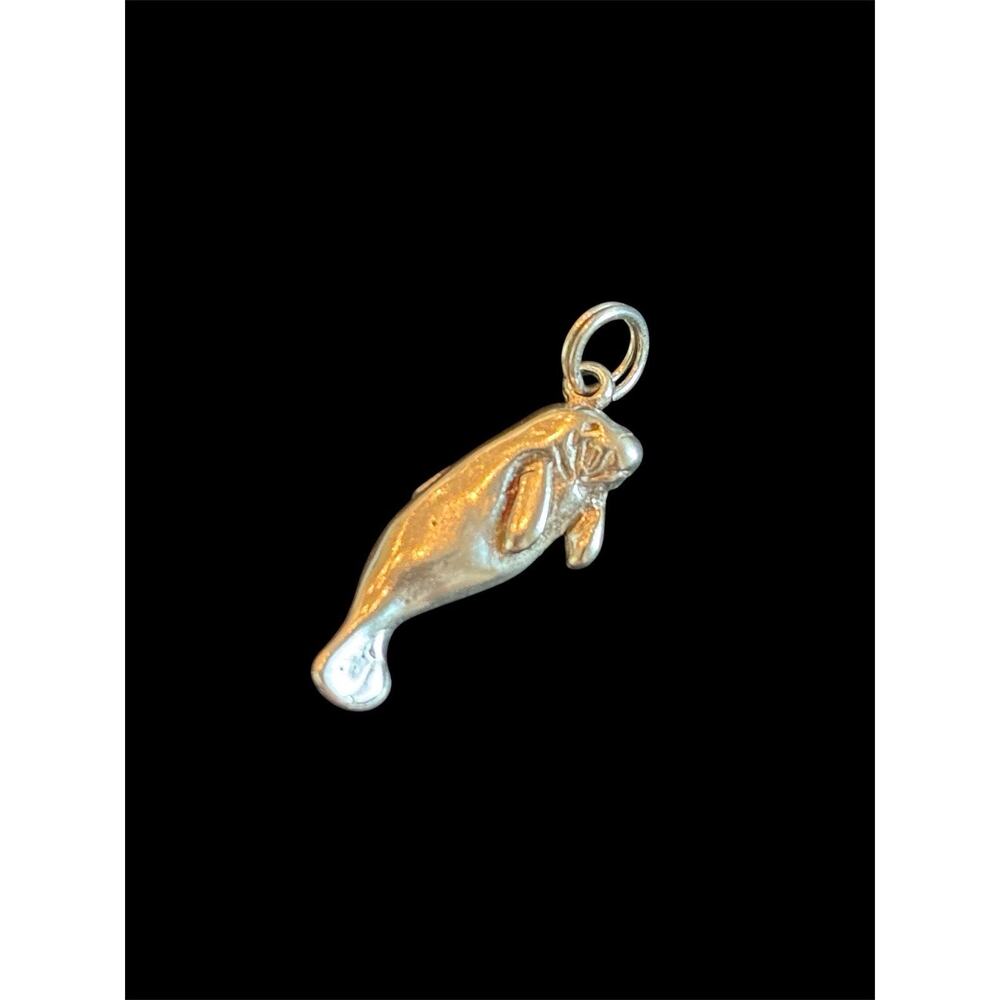 Vtg Sterling Silver Manatee Ocean Sea Beach Charm 925